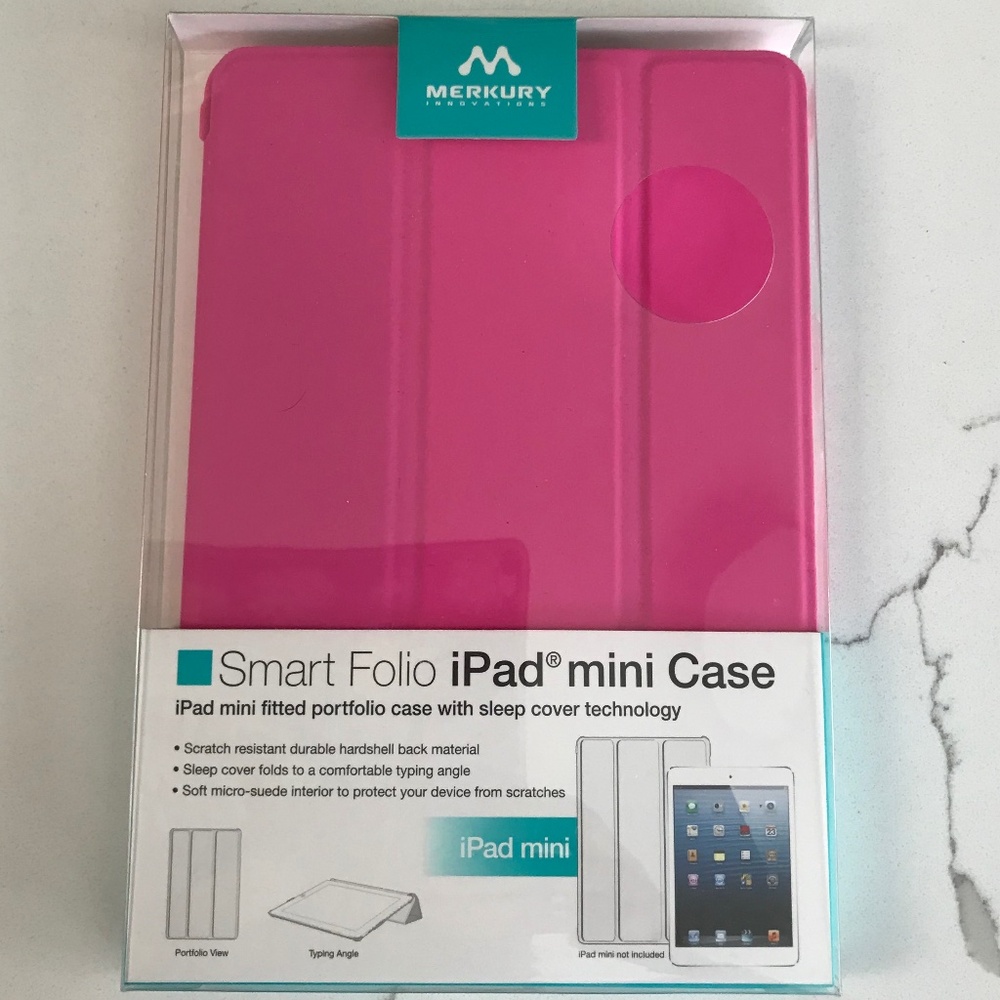 Mercury IPAD Mini Smart Folio Case Cover Hot Pink NIB